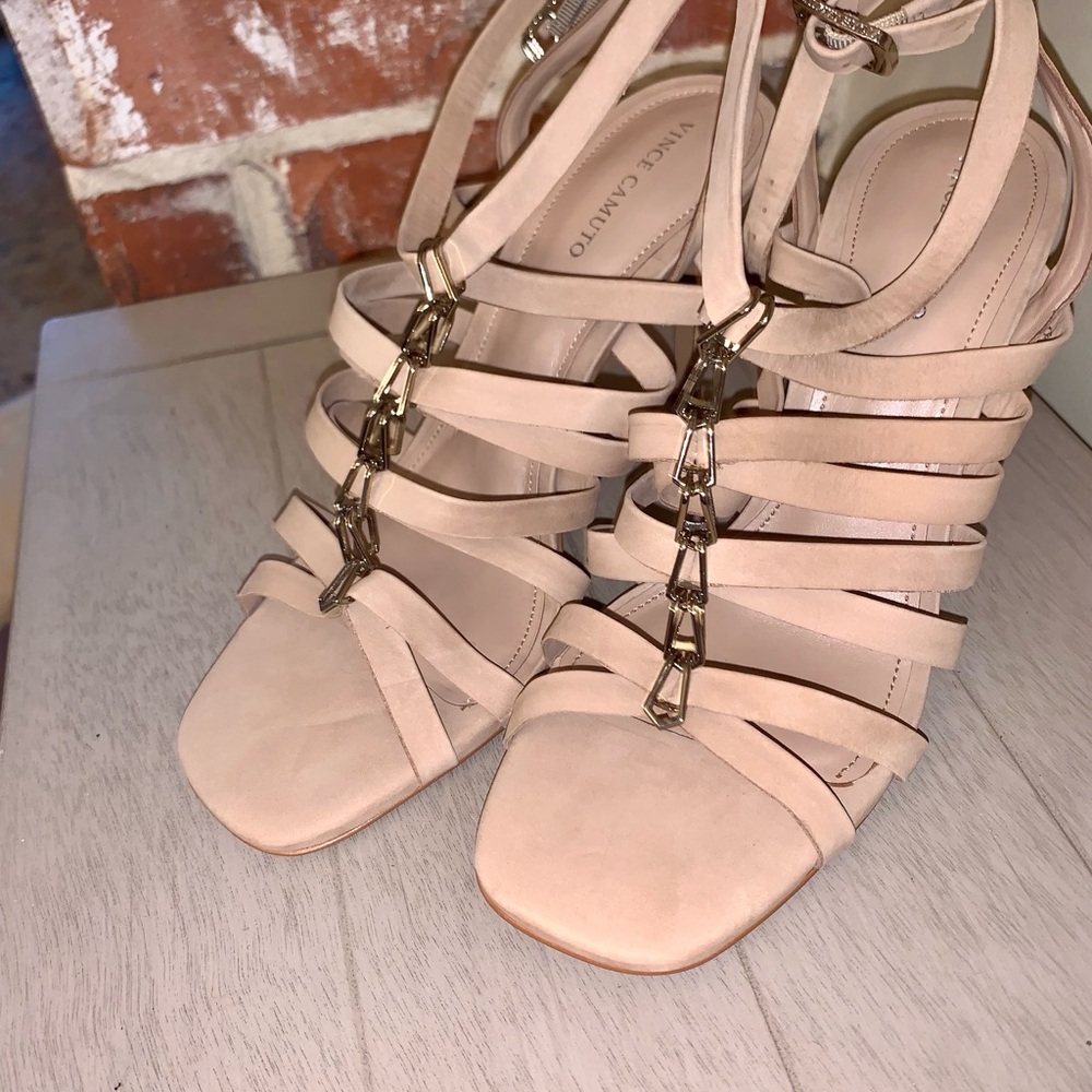 Vince Camuto Women's Nude Strappy Heels
